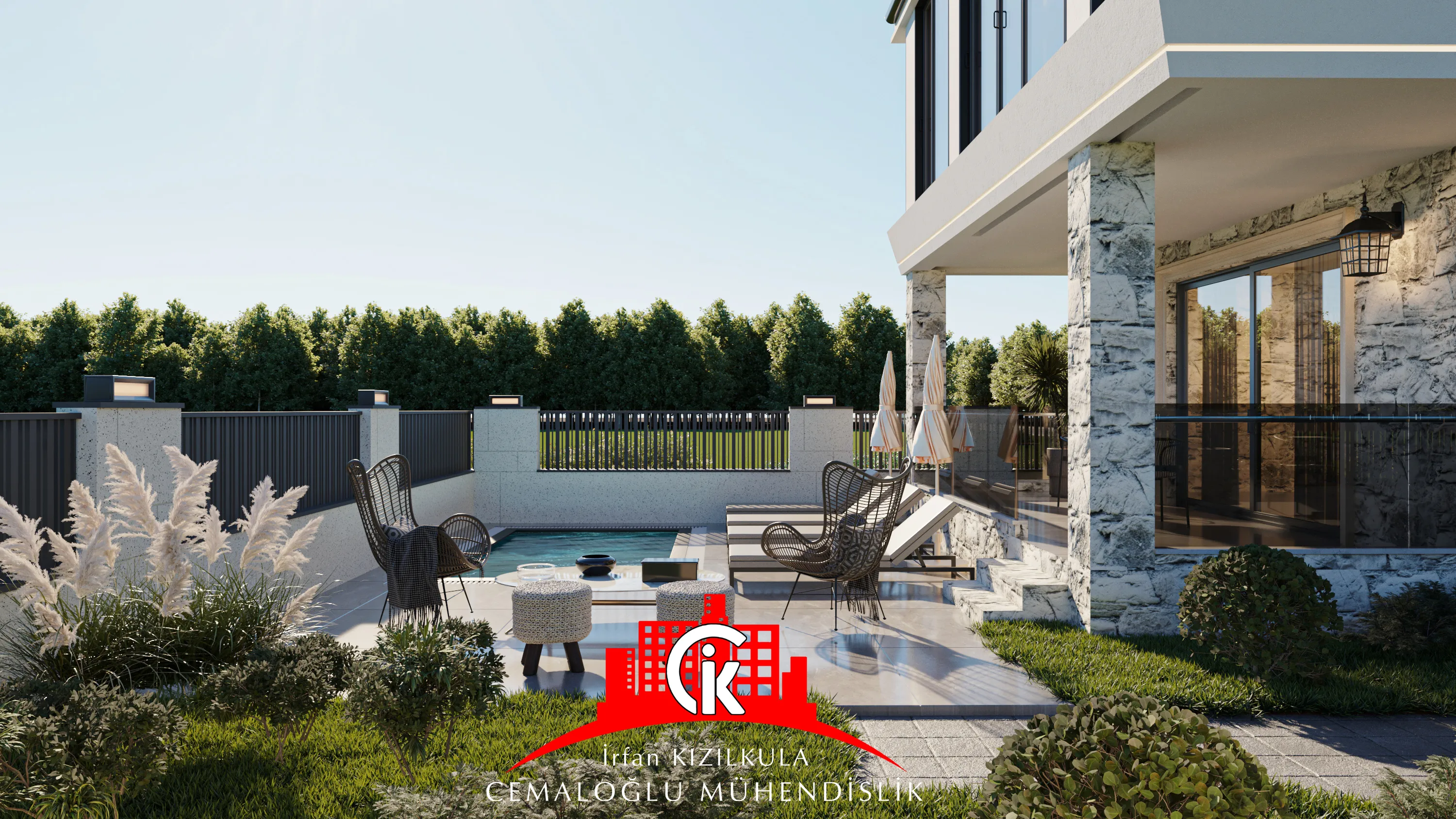 Cunda Sunset Villa Havuz ve Bahçe